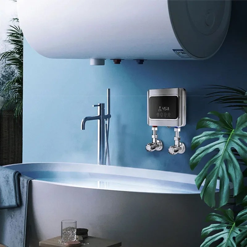 Scaldabagno elettrico istantaneo piccolo Mini bagno domestico temperatura costante riscaldamento rapido riscaldatore da bagno a noleggio