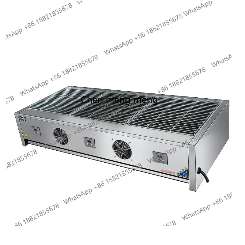 

Commercial electric heating black diamond heating tube large barbecue grill mobile stall kebabs machine