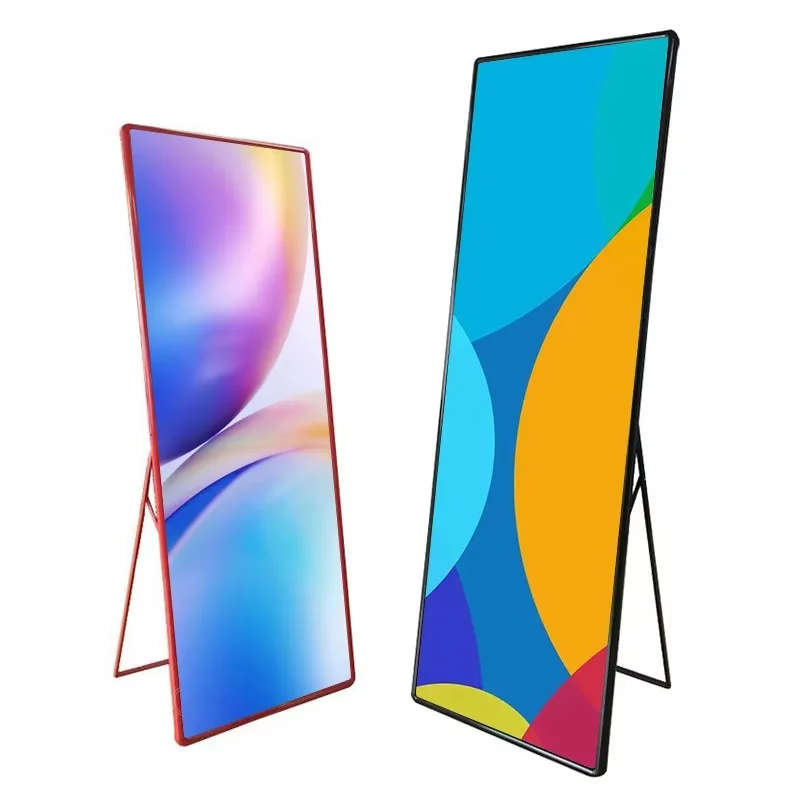 High Definition Full Color Led Poster Display Standing Led Display Shop Advertising Digital Poster Signage shi
