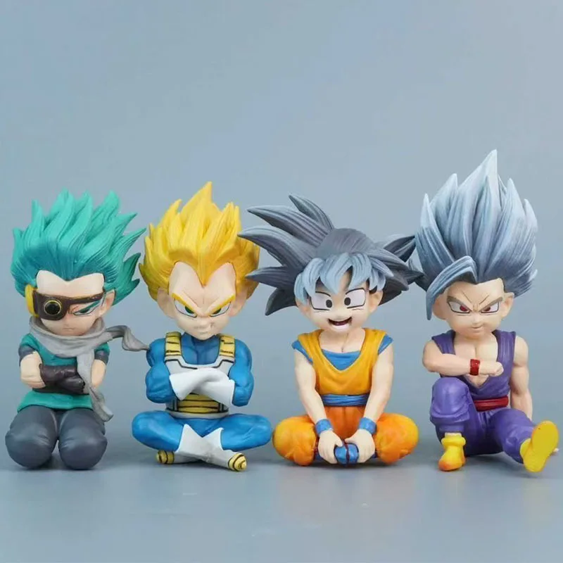 

4pcs Dragon Ball Z Action Figure DBZ Vegeta Son Goku Son Gohan Granolah Figuras Manga Figurine Anime GK Statue Model Kids Gift