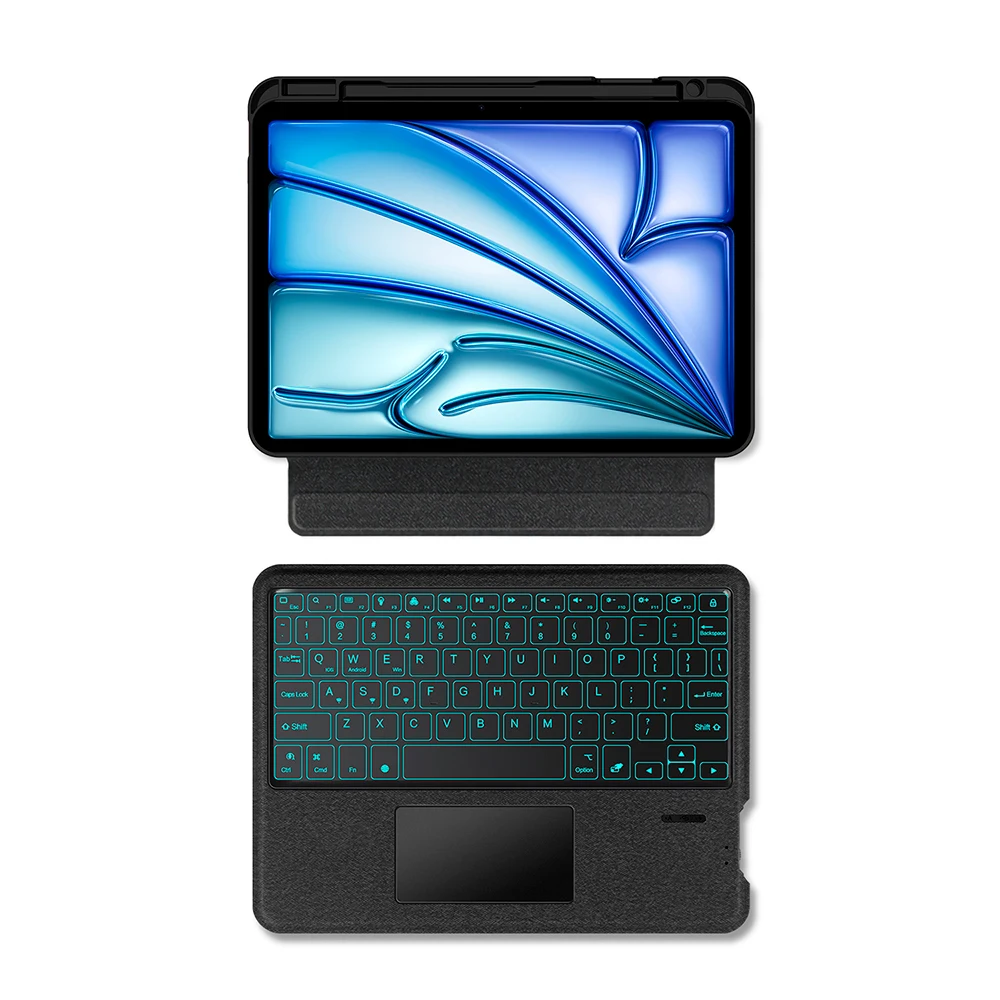 Magic Keyboard Case pour ISub Pro 11, 13 In Figure 2024, ISub Air 11, 13 In, M2, Smart Bluetooth, Clavier sans fil, Rétro-éclairage