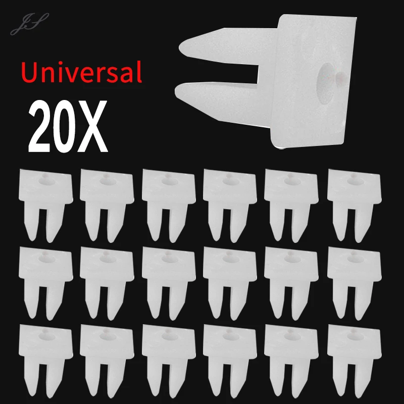 

20Pcs Universal Car Plastic Square head White Plastic Push Rivet Fender Clips Fender Bumper Door Retainer Car Fastener Clips