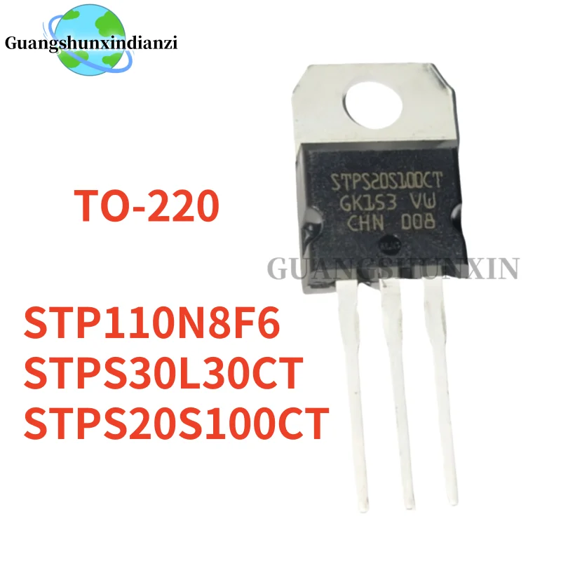 10PCS New STP110N8F6 110N8F6 TO-220 STPS30L30CT STPS20100CT STPS20S100CT STPS20100 Field effect transistor