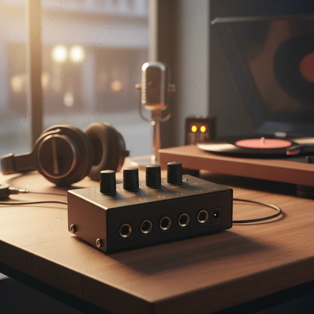 

4 Channels HA400 Ultra-Compact Audio Amplifier 4 Output Stereo HA400 4 Channels Amplifier 1 Input Black Mini Headphone Amplifier