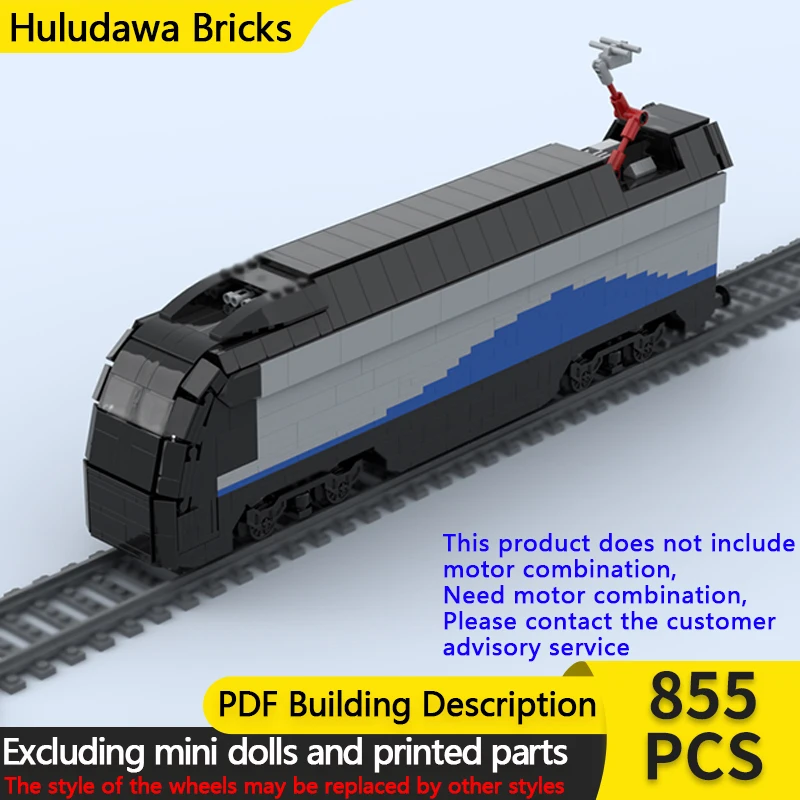 

City Car Model MOC Building Bricks Commuter Passenger Train Engine Modular Technology Gifts Holiday Assemble Children Toys Suit