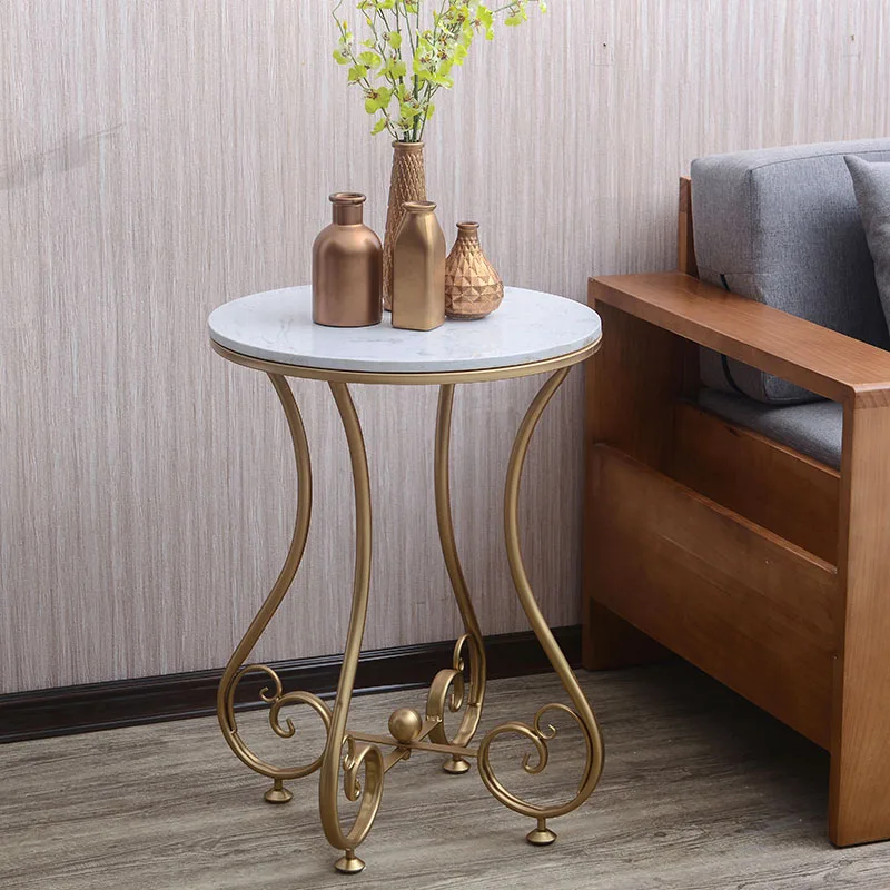 Nordic Round Living Room Coffee Table White Small Metal Designer Coffee Tables Iron Gold Circle Stoliki Kawowe Modern Furniture