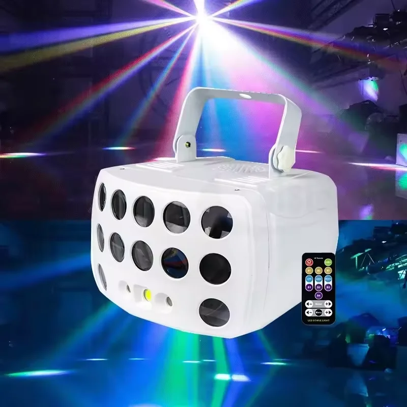 Imagem -04 - Borboleta Led Light com Controle Remoto 3in Laser Dmx512 Disco Light Stage Light dj Festa Casamento Ktv Show