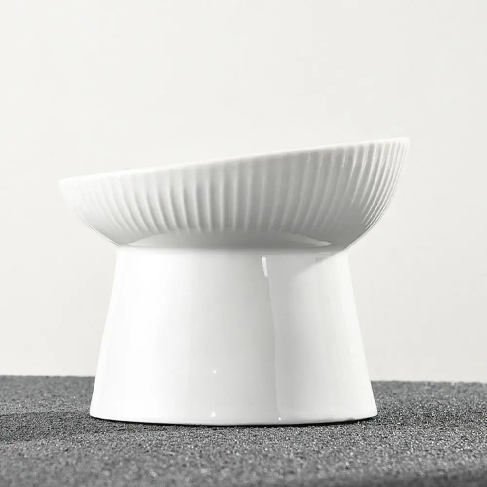 

Керамическая миска для кошек с наклонным/плоским краем, креативная миска для кормления собак, устойчивая к опрокидыванию, многофункциональная высокая миска для домашних животных, для котят и щенков