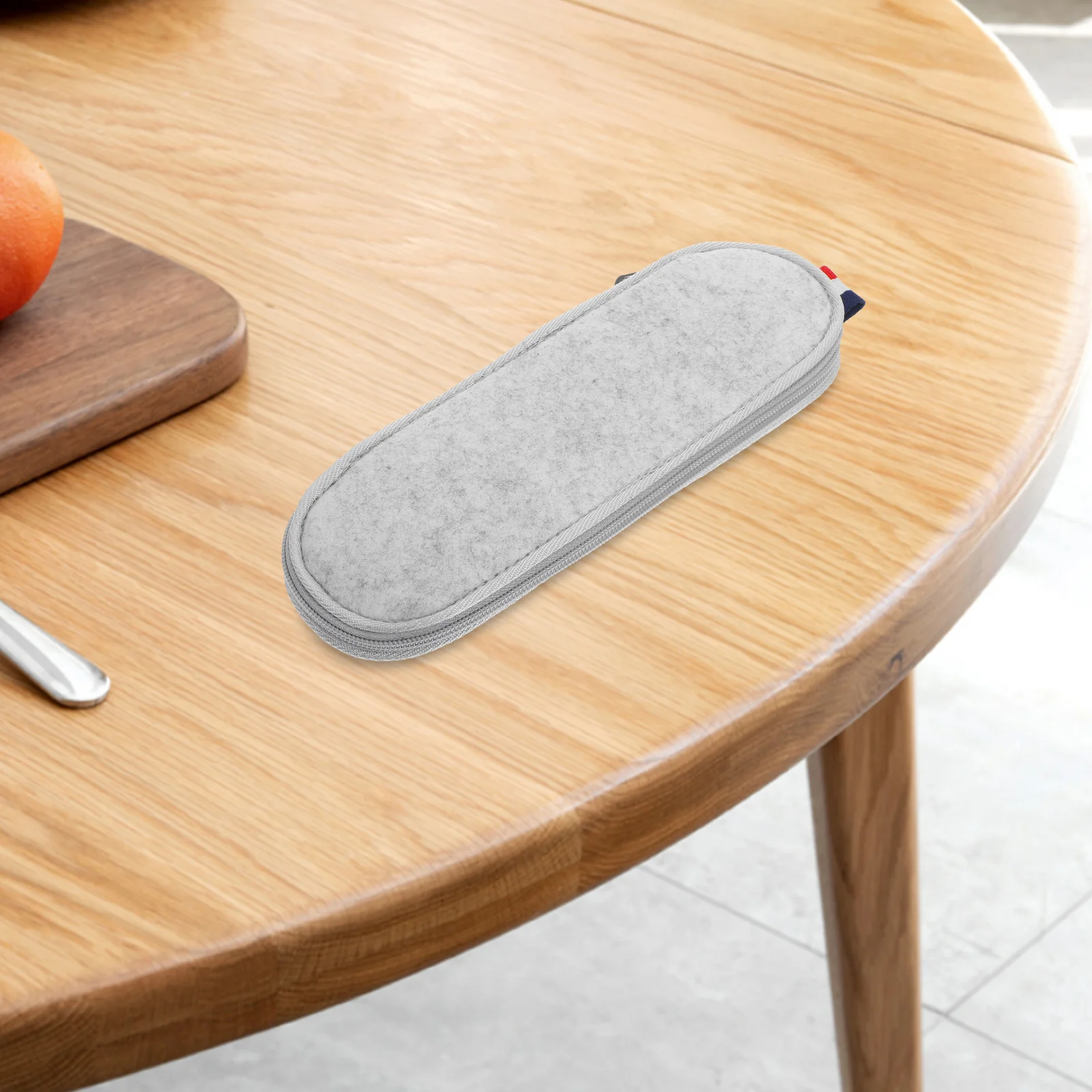 

2Pcs Waterproof Flatware Storage Bag Felt Cloth Knives Forks Straws Organizer Portable Tableware Pouch for Outdoor Camping