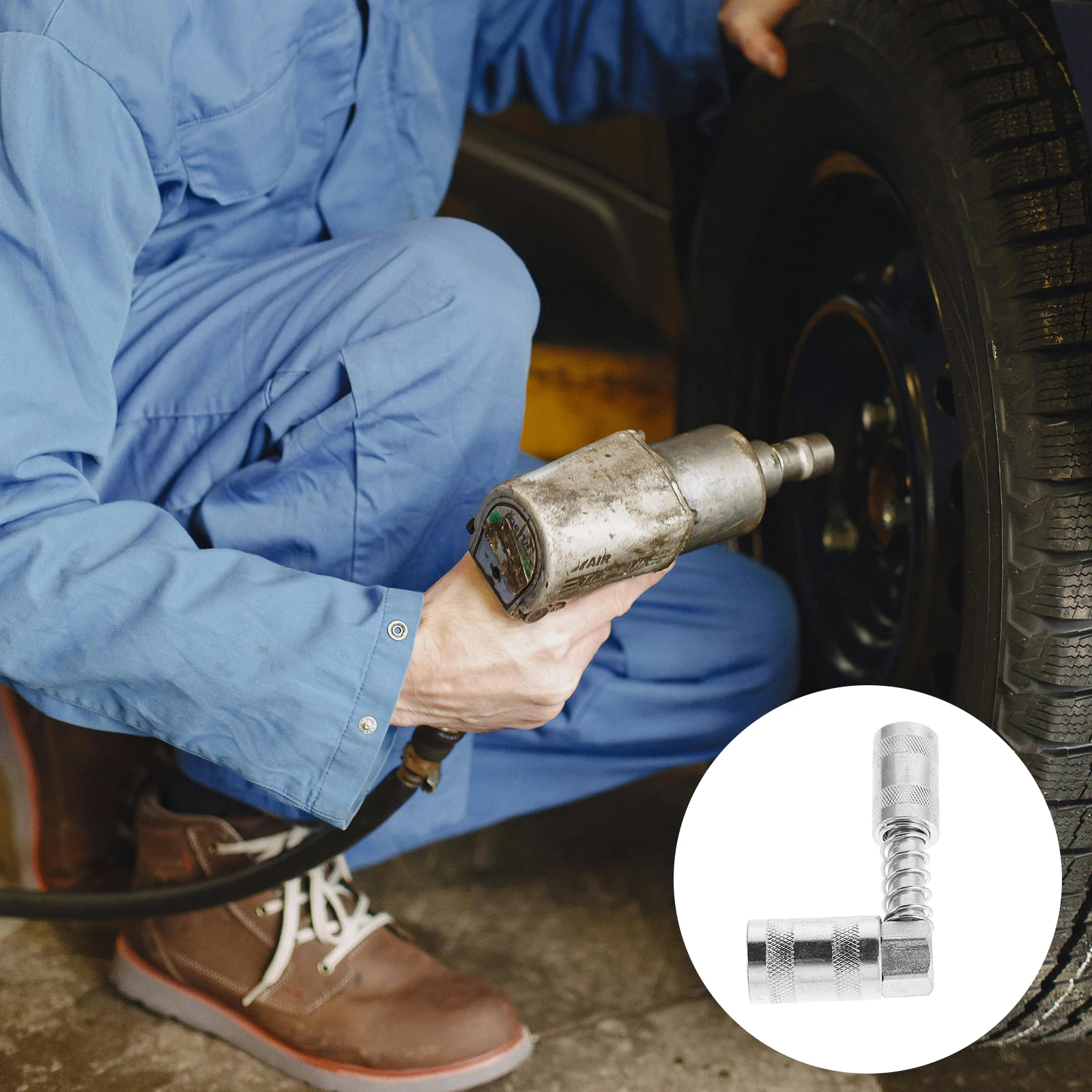 

90 Degree Grease Coupler High pressure Lubrication Adapter Fitting Automotive Mechanical Durable Oil Connector Hose