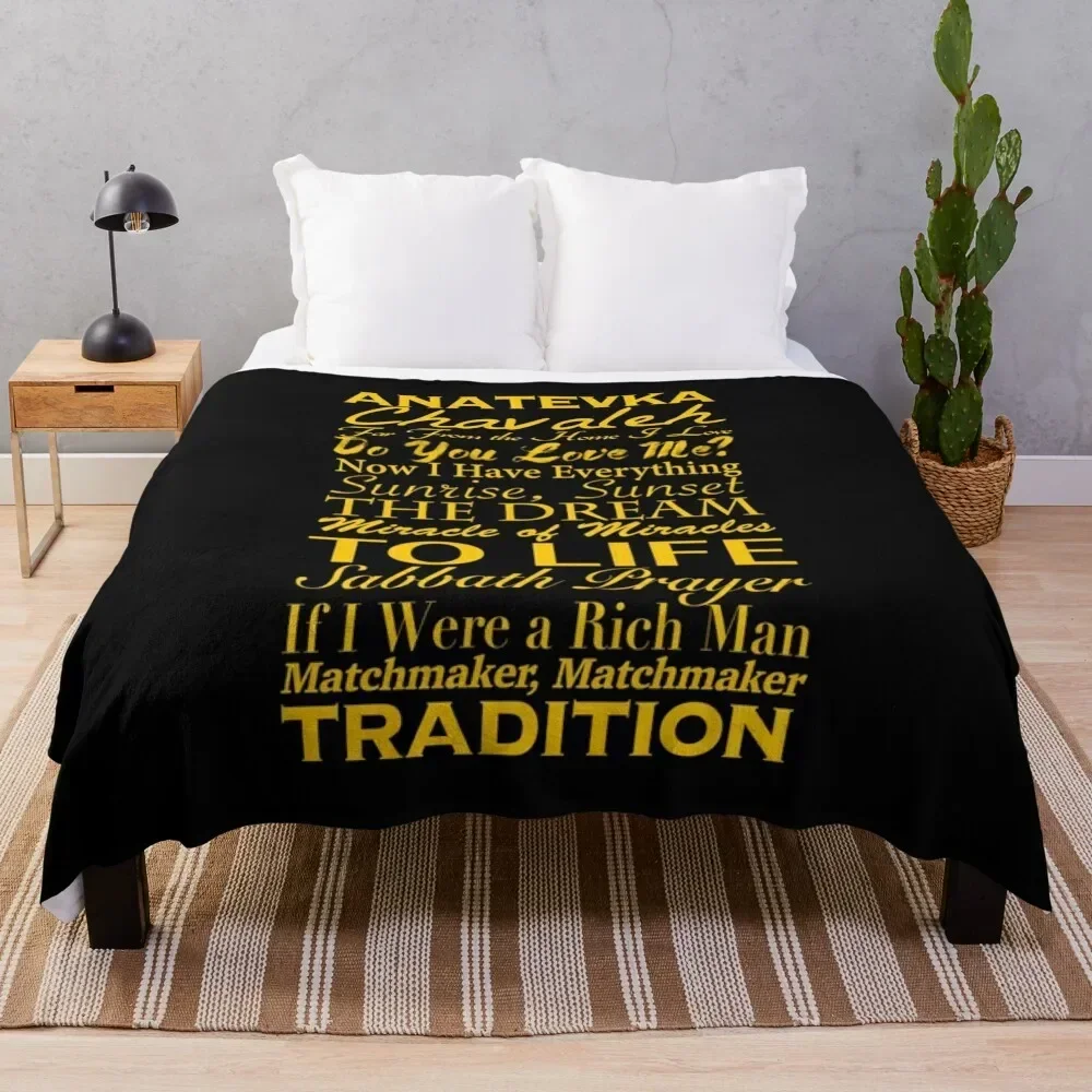 Fiddler on the Roof - Song List Classic T-Shirt Throw Blanket Picnic Luxury Throw Single Blankets