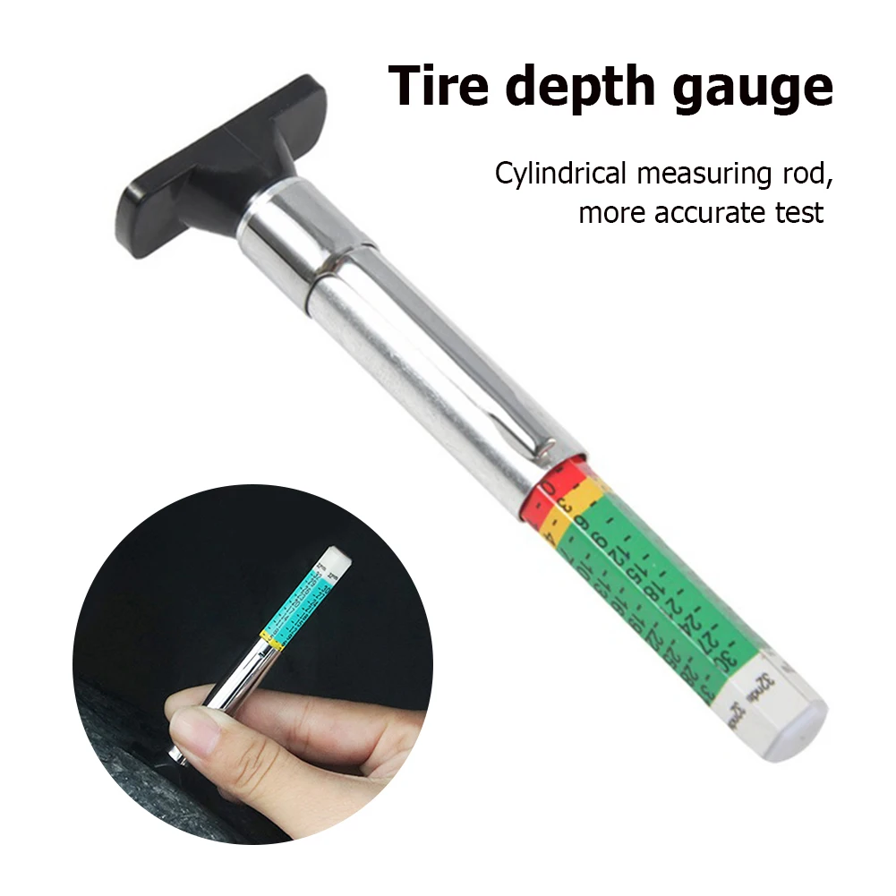 Car Wheel Tyre Measuring Ruler Automotive Trucks Van Digital Monitoring Tool Tire Tread Pattern Depth Thickness Detection