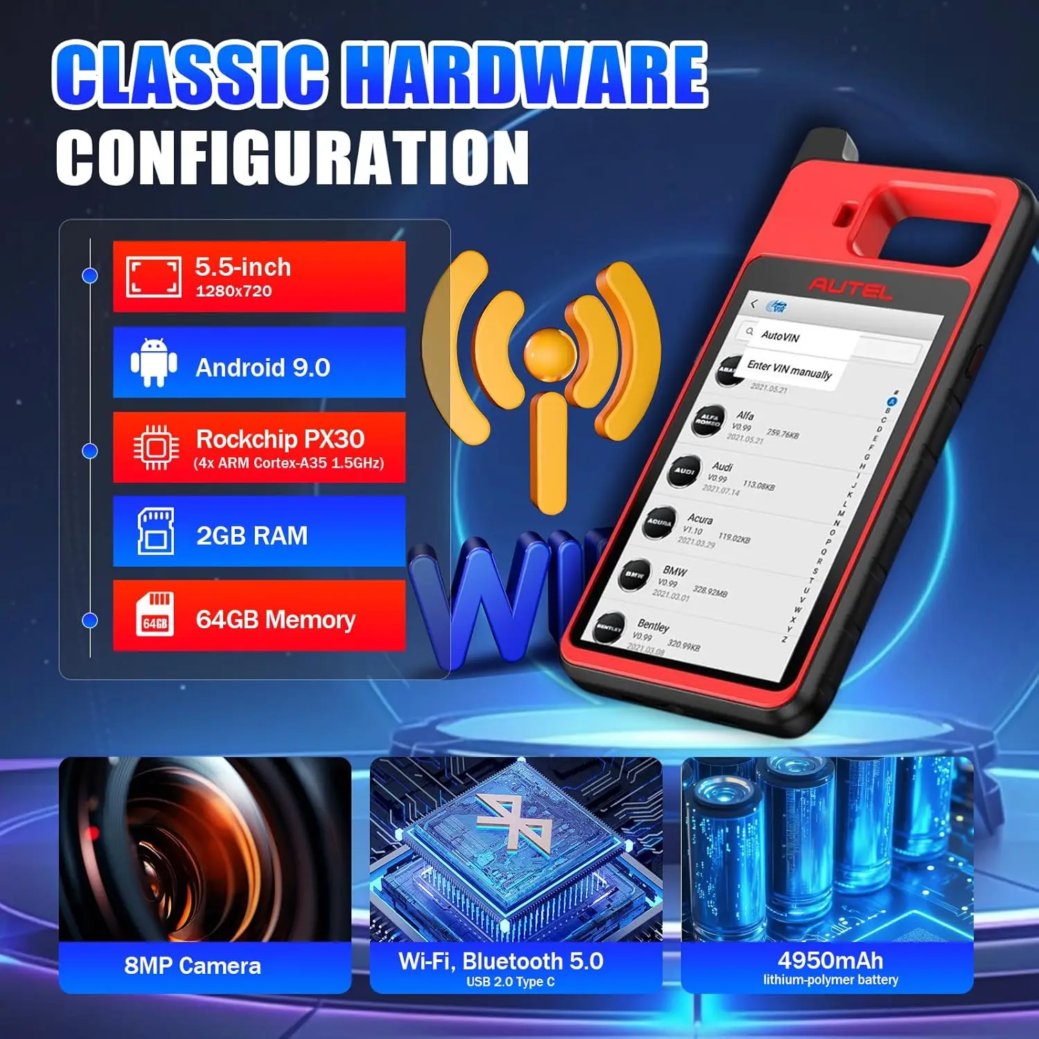 Autel MaxiIM KM100 Key Fob Programming Immobilizer Tool 2PCS Autel IKEY for 60s Key Generation OBD IMMO Key Learning on 99% Car