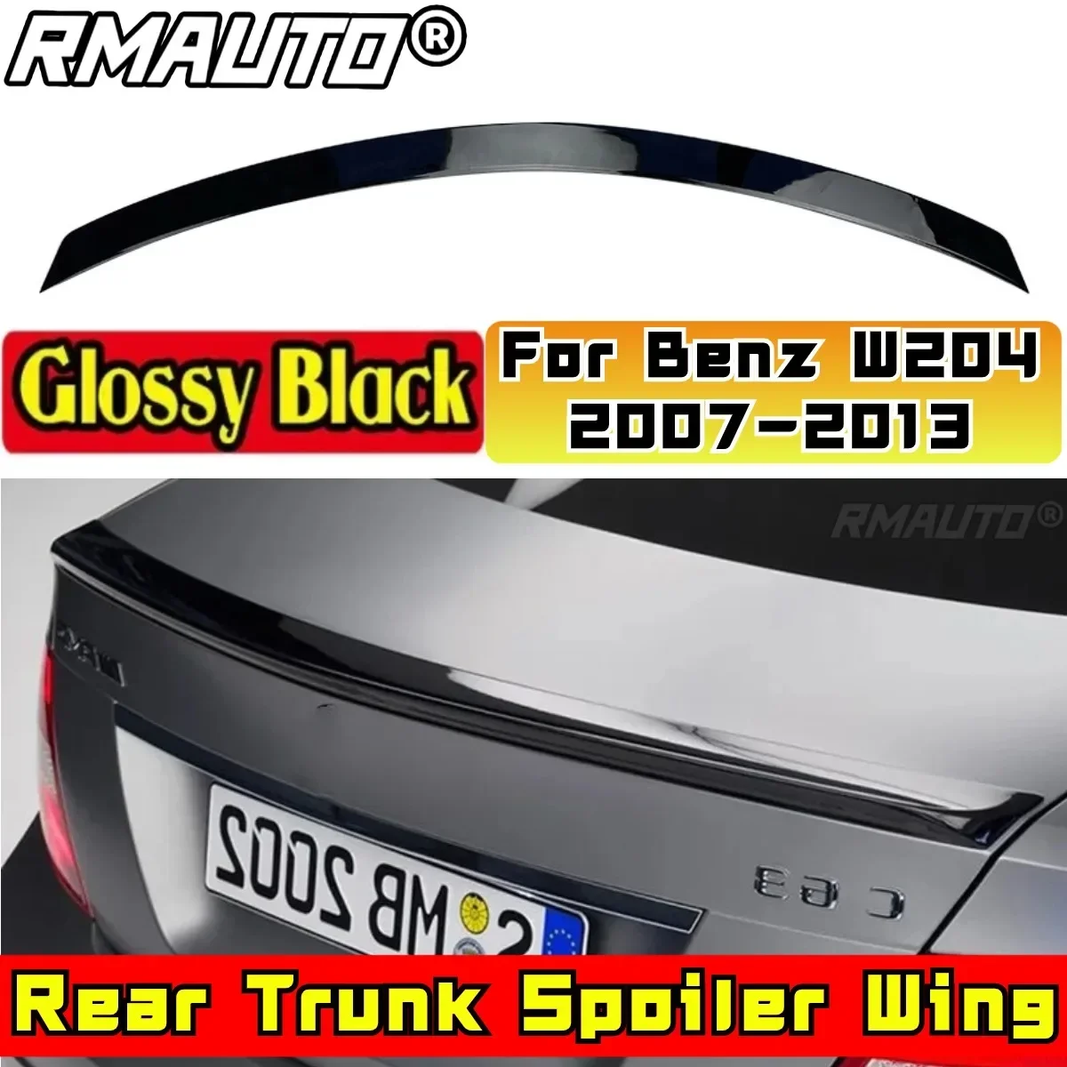 Car Rear Trunk Spoiler Body Kit Car Rear Spoiler Wing For Mercedes Benz W204 2007-2013 C-class C180 C200L C63 Car Accessories