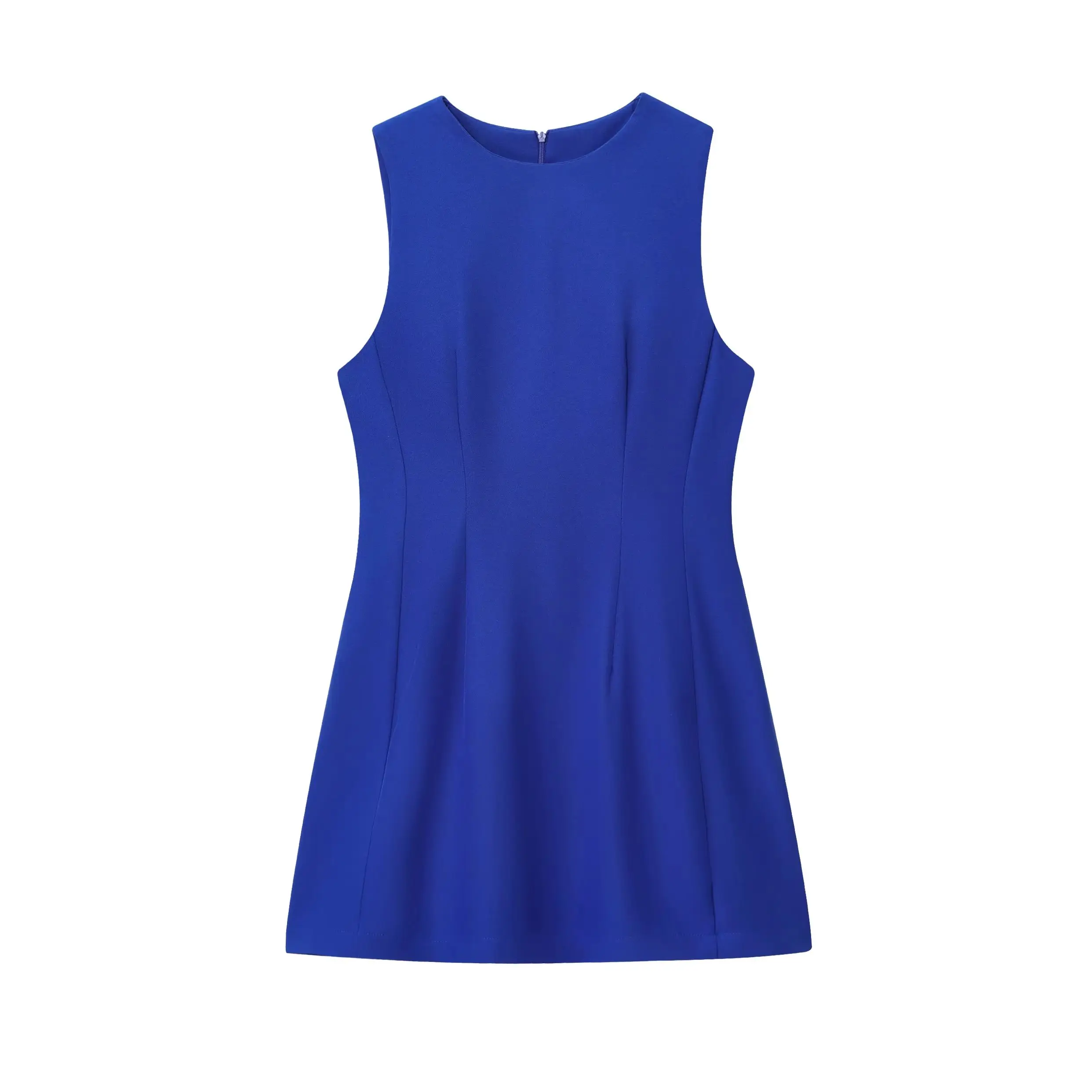 KONDALA Chic Blue High Street Abiti da donna pieghettati Elegante Y2K Canotta Mini abito Summer Night Party Elegante moda 2025 Abiti