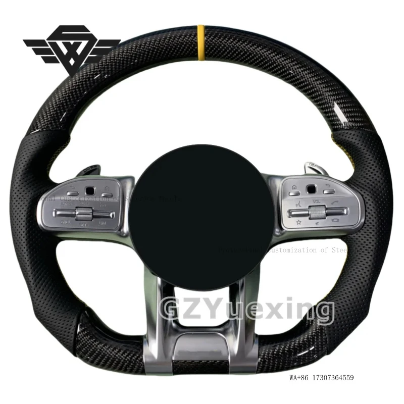 High Luxury Carbon Fiber Steering Wheel Sport Steering Wheel for Benz Mercedes AMG a B C E GLS GLA S C63 W205 W204 W213 809