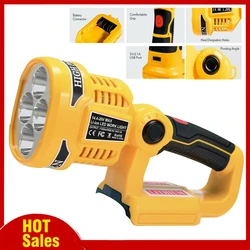 Sostituzione della luce di lavoro a LED Max 20V per faretto Dewalt DCL043 alimentato da torcia portatile Dewalt 20V Max batteria al litio 12W