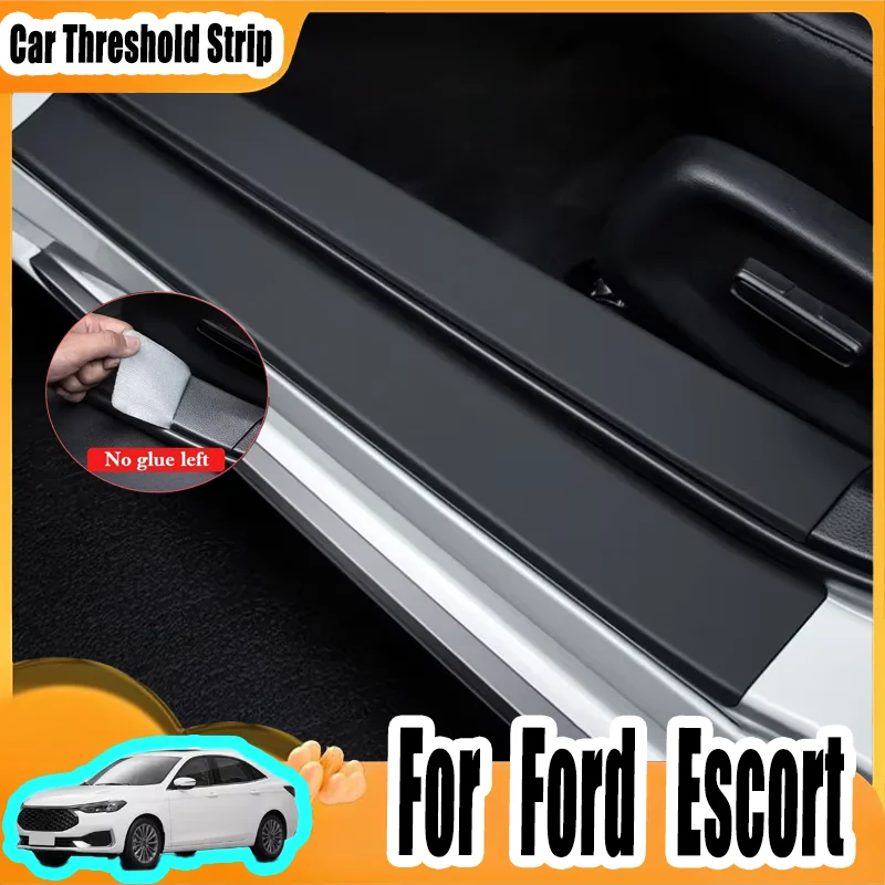 Para Ford Escort 2015-2023 tira de umbral de coche pegatinas protectoras puerta maletero rasguño resistente pegatinas interiores Pad