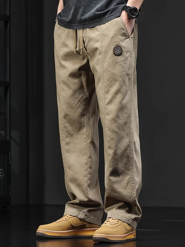 

Large Size 300 Pou American Workwear Retro Heavyweight Pure Cotton Men's Spring Autumn Casual Straight Leg Work Pants