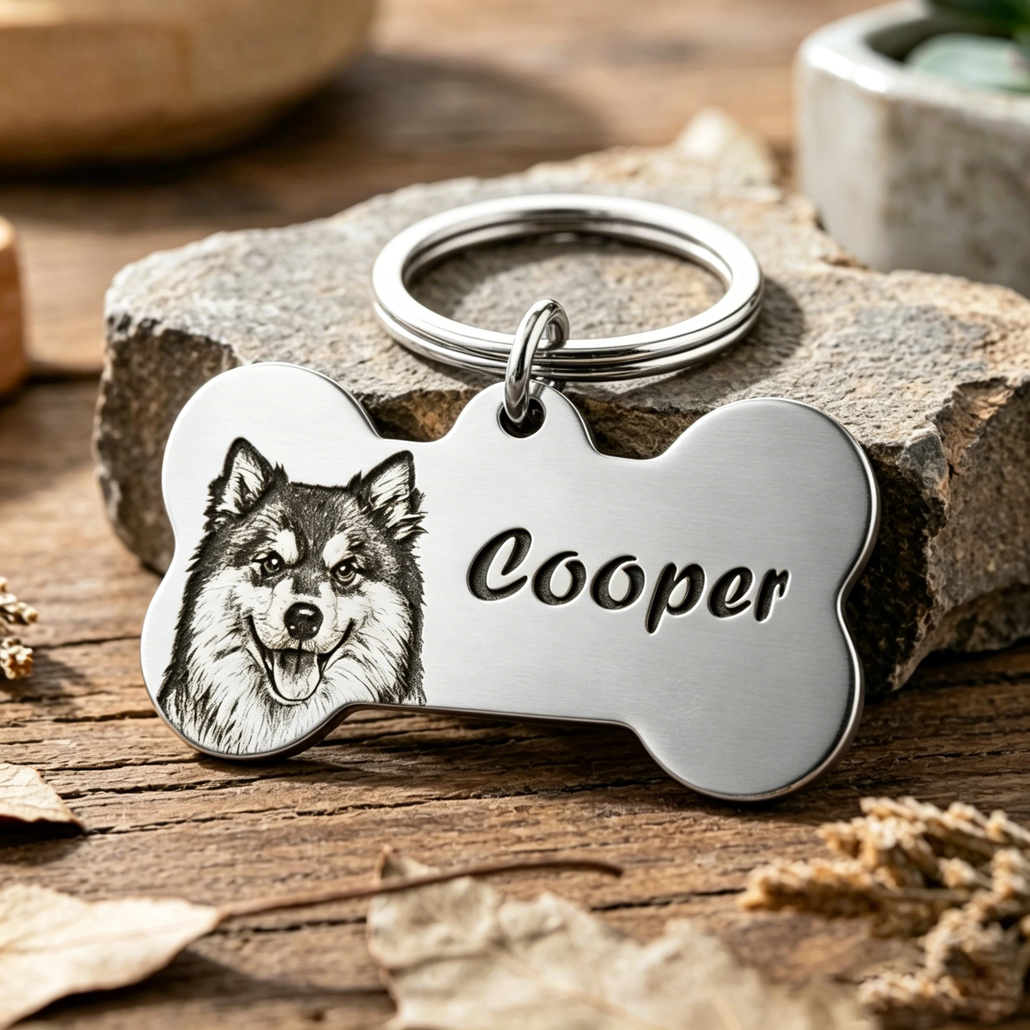 พวงกุญแจกระดูกสัตว์เลี้ยงแบบกำ - Pet Portrait Custom บทวิจารณ์และราคา