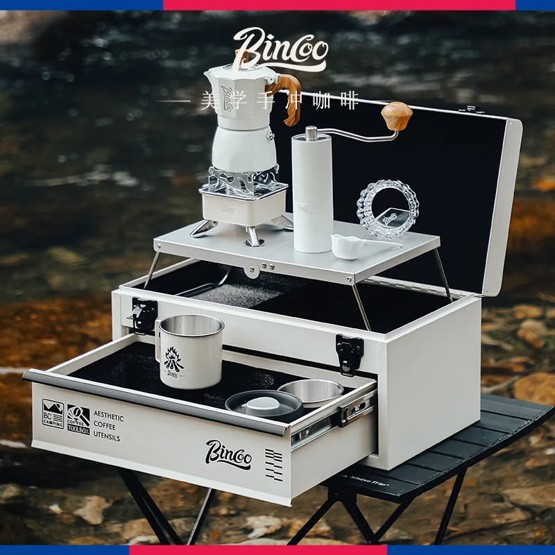 

YFY coffee pot set camping concentrated souvenir can be stored portable outdoor home