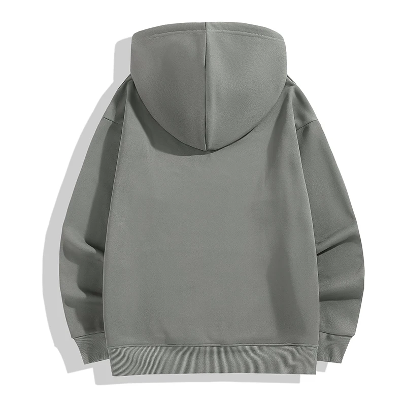 Zipper Hoodie Fashion Brand Logo Custom Thicken Men's Sweatshirt Solid Color Top Hoodie Fall Winter 2023 New DIY