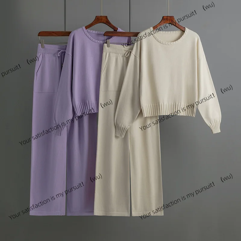 

European and American two-piece fashion short long-sleeved suit women's new autumn and winter models