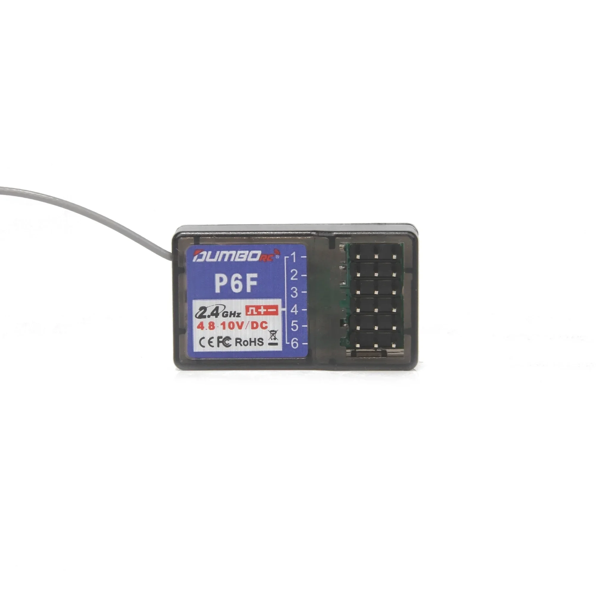 DUMBORC P6F P6FG P6DC P6DCG 6CH 2.4G Receiver Radio System for X4 X6 DDF-350 Transmitter Remote Controller RC Car Model Axial