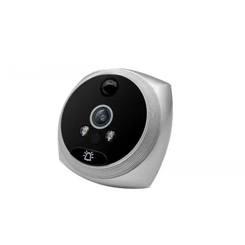 4.5 Inch LCD Screen Digital Doorbell 2MP 145° Night Vision PIR Door Eye Electronic Peephole Door Camera Viewer Silver