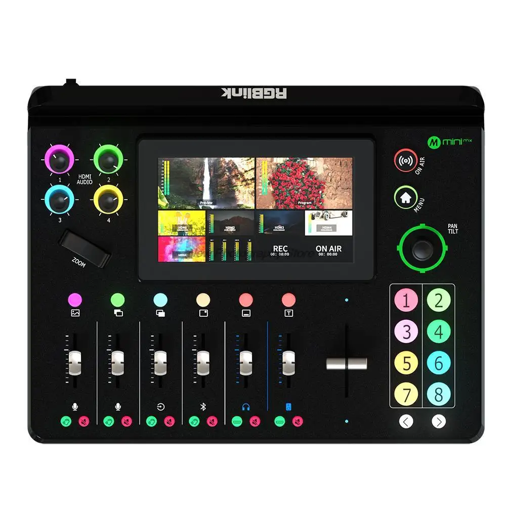 

RGBLINK Mini MX 4K Multi-channel Streaming Video Mixer HDMI-compatibe For 4 PTZ camera Live Stream Switcher Multi-view Recording