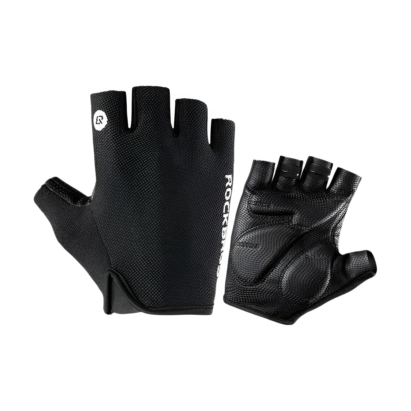 Rockbros luvas de bicicleta meio dedo verão respirável antiderrapante sbr almofada à prova de choque mtb estrada luvas de ciclismo shorts