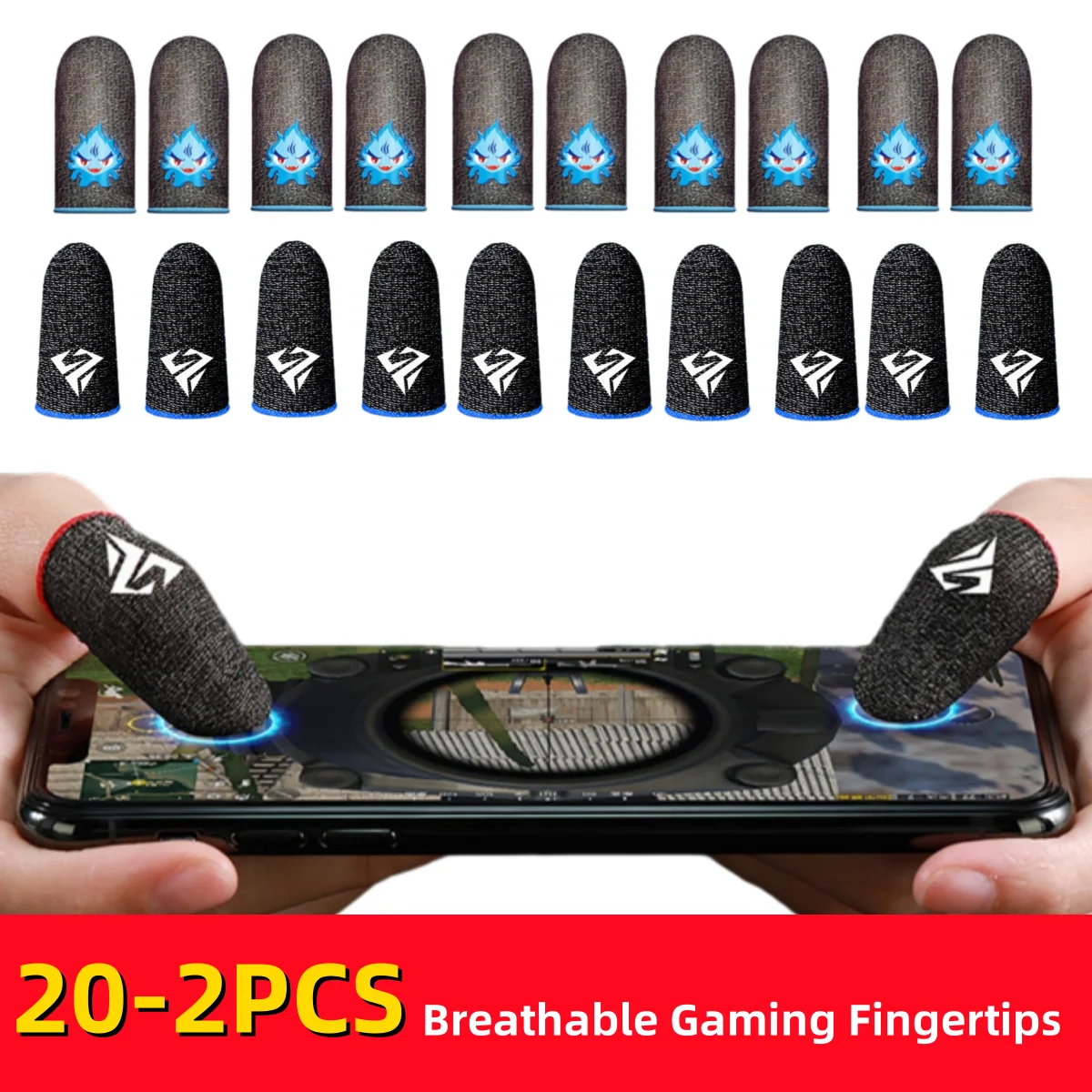 10/5/2/1Pair Gaming Finger Sleeve Breathable Fingertips For PUBG Mobile Games Touch Screen Finger Cots Cover Sensitive Touch