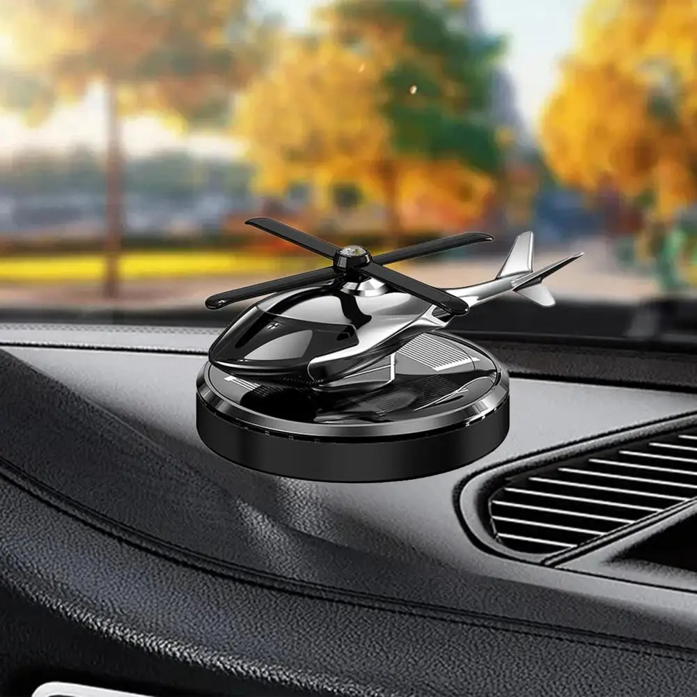 Sun-powered Car Diffuser Solar Powered Fighter Airplane Car Air Freshener Unique Auto Essential Oil Diffuser for Vehicles