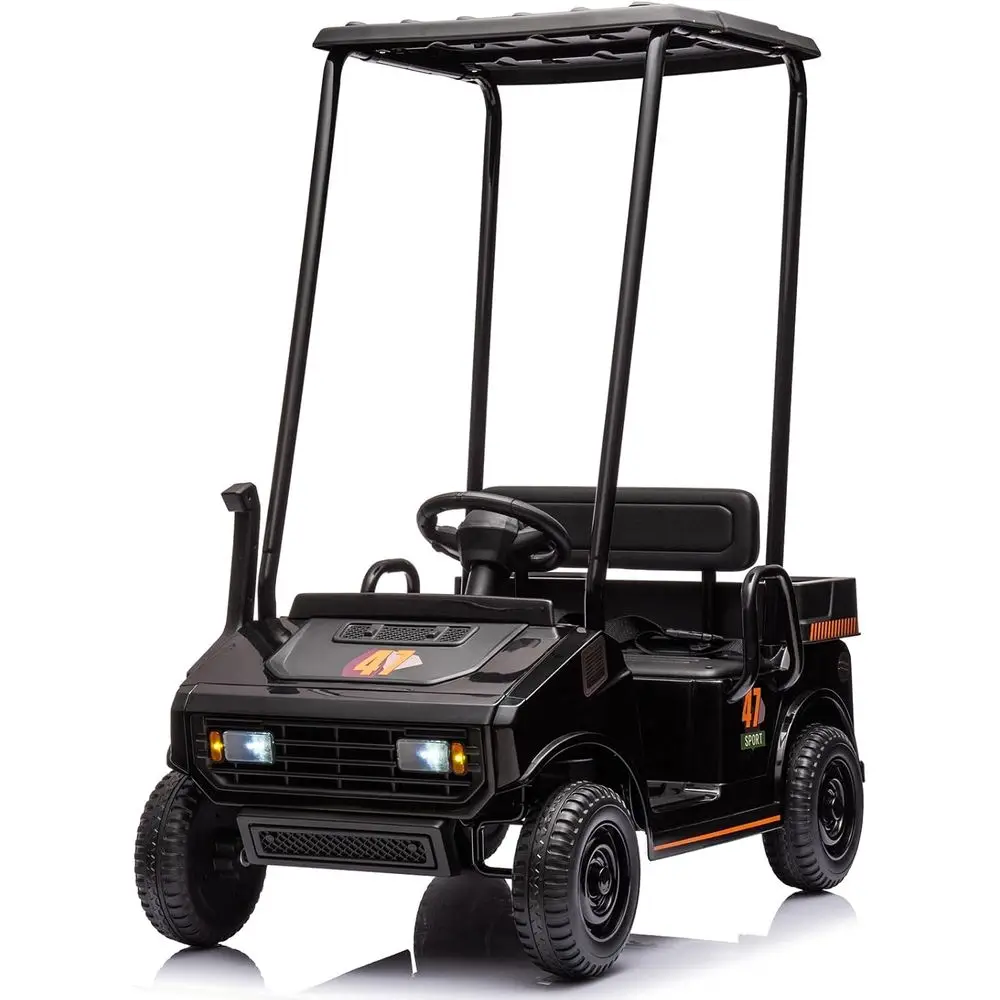 รถกอล์ฟเด็ก 12V 7AH สำหรับเด็กชายและเด็กหญิง ของเล่นขับขี่ใช้แบตเตอรี่ พร้อมรีโมทคอนโทรลสำหรับผู้ปกครอง รถกอล์ฟ 2 ที่นั่ง