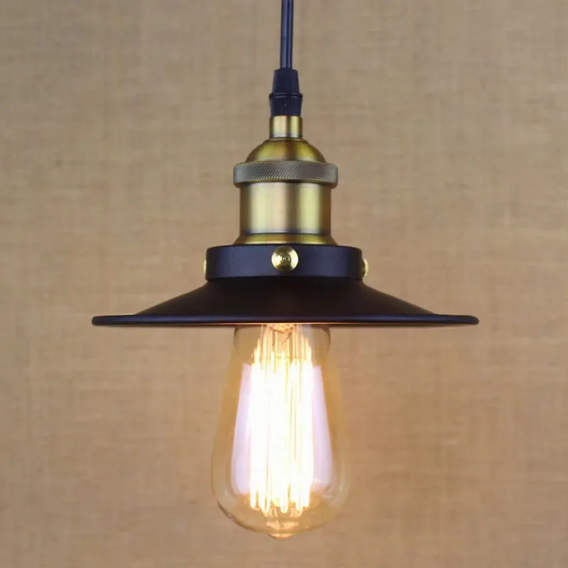 

American vintage big loft screw-mount copper single head bar table pendant light kitchen room hanging lights fashion design