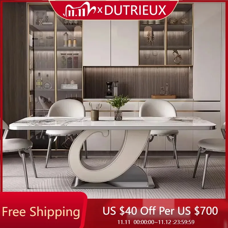 

Irregular Luxury Dining Table Rectangular Unique Restaurant Dining Table Kitchen Nordic Mesas De Jantar Postmodern Furniture