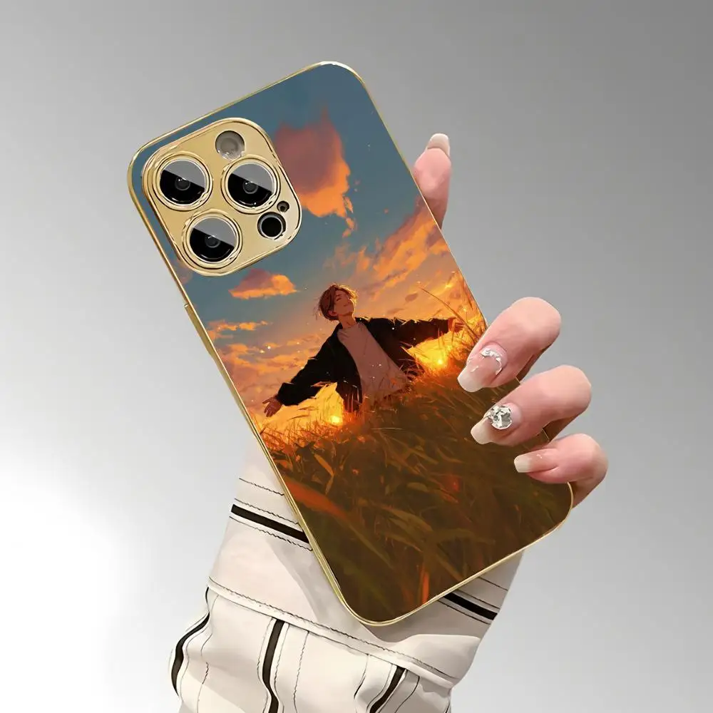 

Y-outh Vibe Phone Case Camera protection for iPhone 17/15/16/14/13/12/11 Pro Max, shockproof frame plated glass phone case