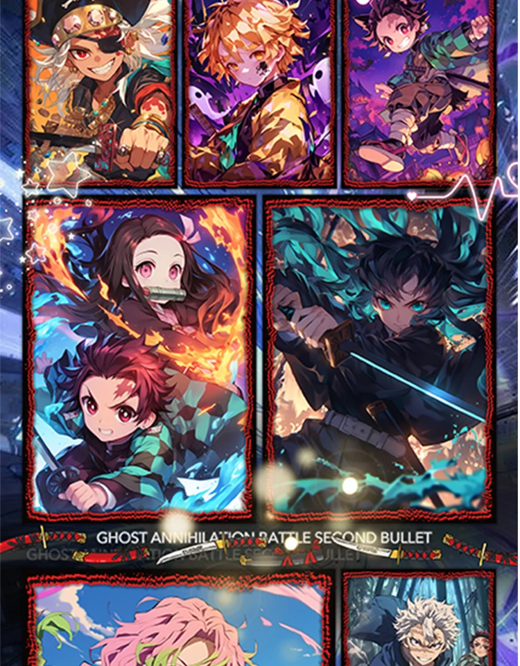 Demon Slayer B5 Wave 3 Collection Card Kimetsu No Yaiba Tanjirou Kamado Nezuko Anime Character Collection Card Children Toy Gift