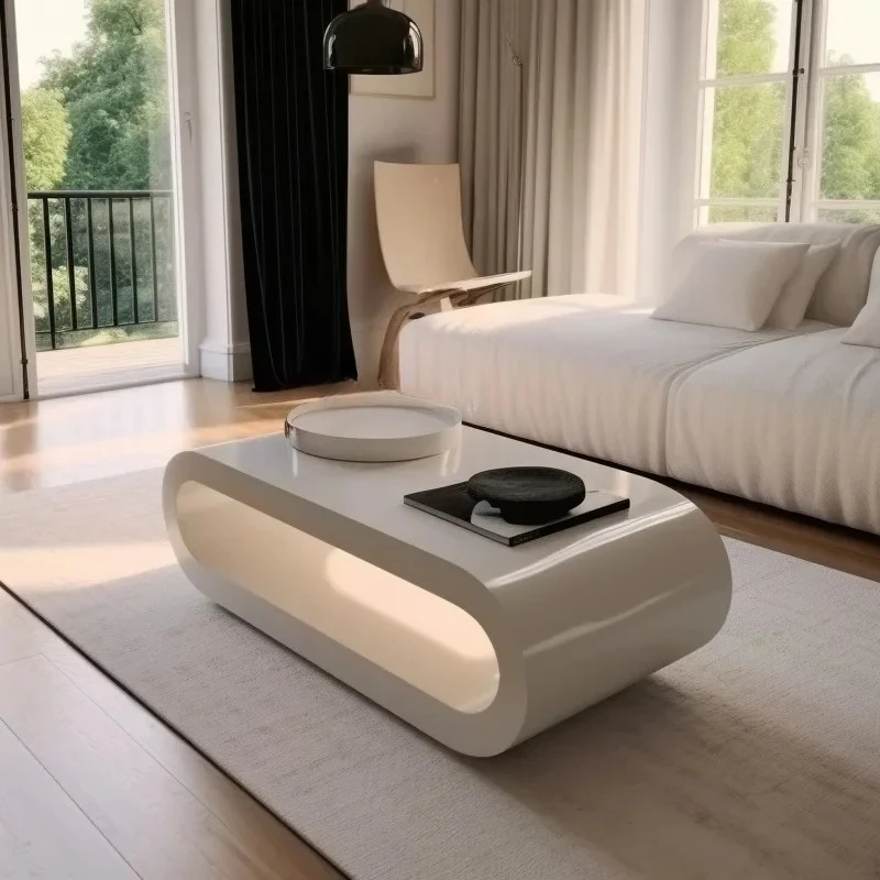 

Современный минималистичный журнальный столик, дизайнерский журнальный столик для гостиной, элитный итальянский креативный удивительный тихий ветер, журнальный столик, светлый роскошный