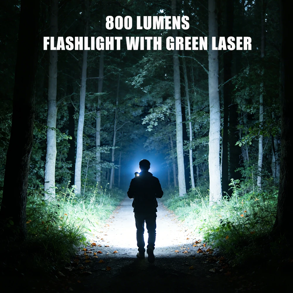 UniqueFire High Lumen Magnetic Rechargeable Rifle Flashlight White Light with Green Laser Compatible with Picatinny for Hunting - view 6