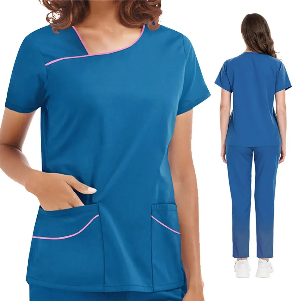 

Operating Room Doctor Nurse Work Wear Pet Grooming Working Clothes Medical Uniforms Spa Uniform Womens Scrub Sets Tops+Pants