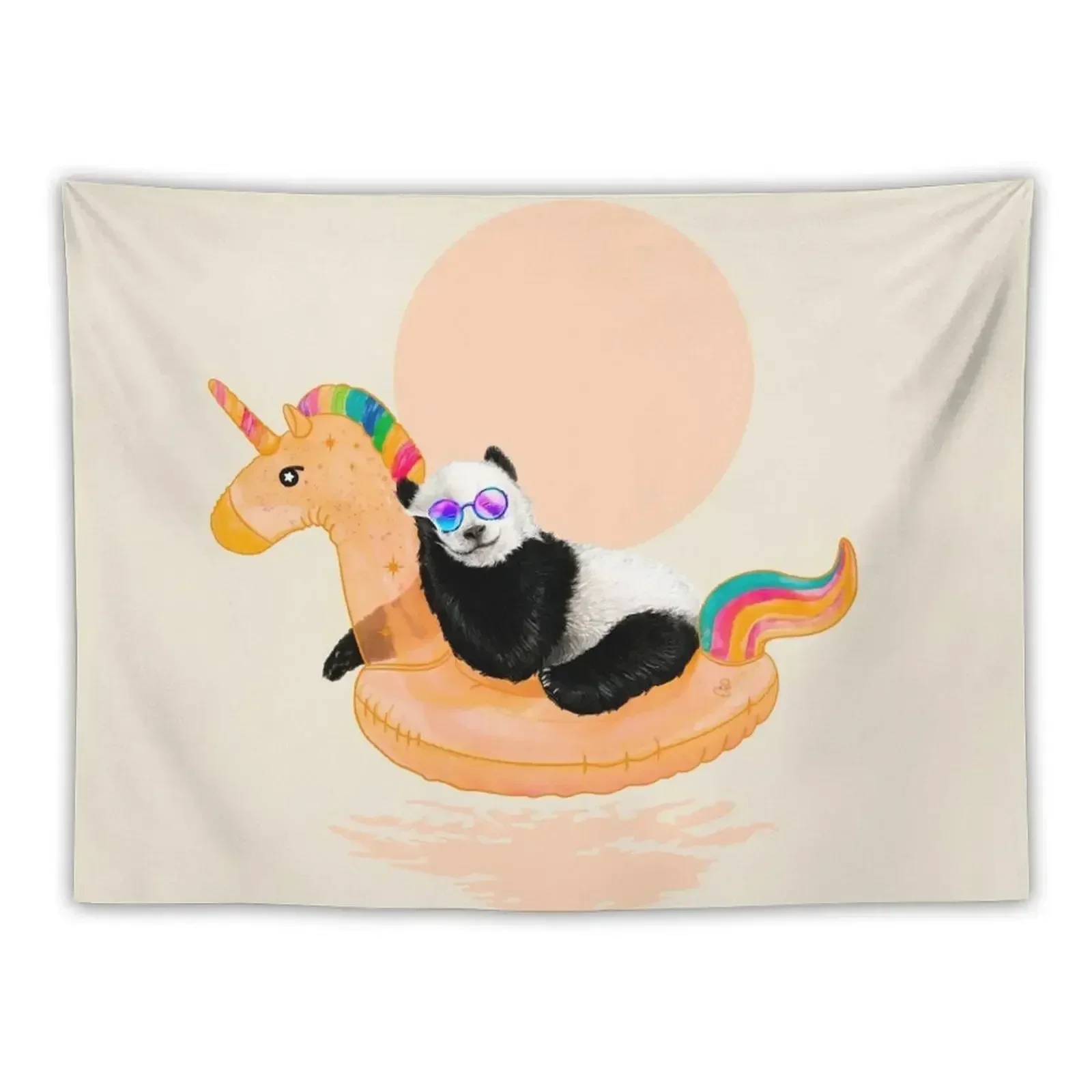 

Chillin Unicorn Panda Tapestry Room Decorations Aesthetics Funny Tapestry