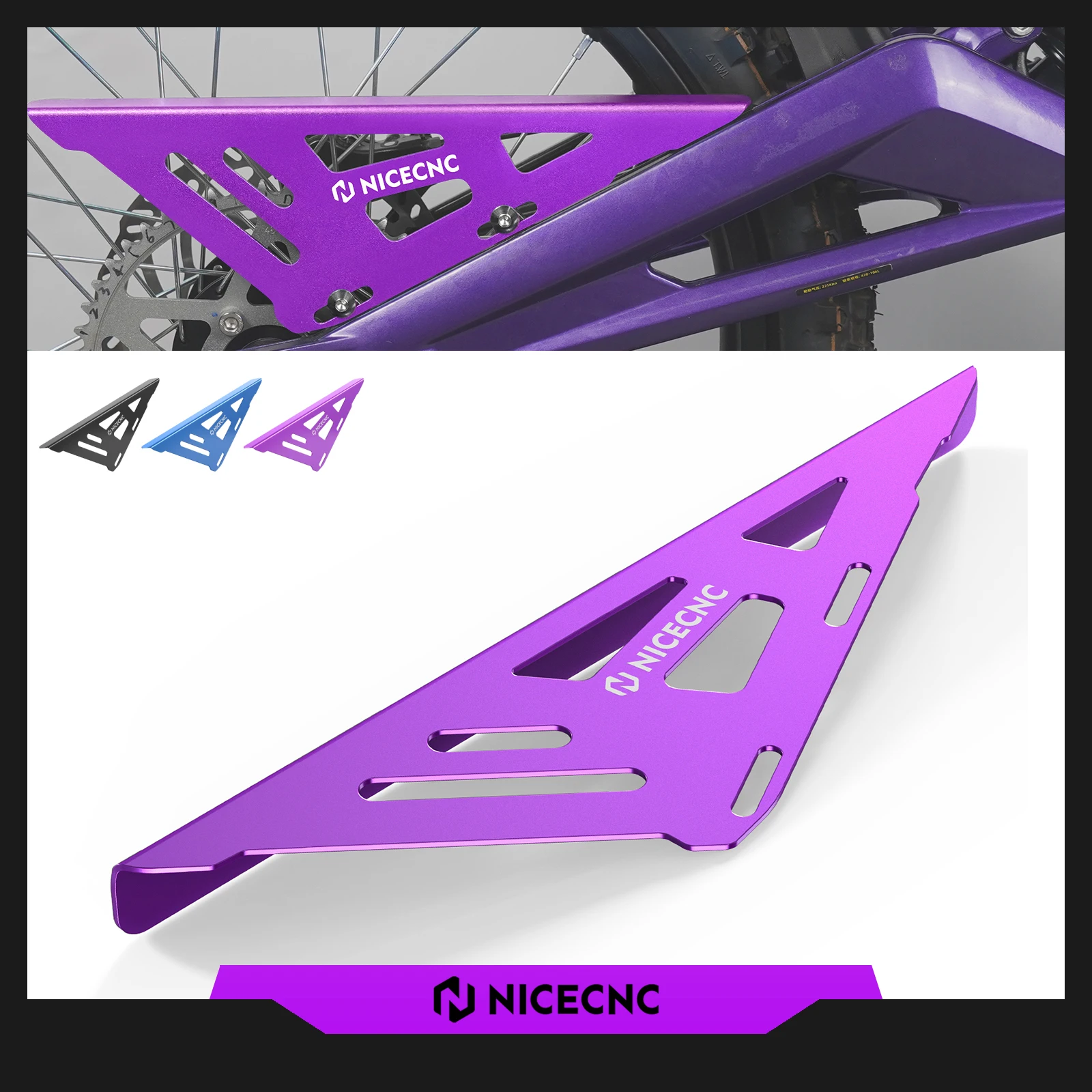

NICECNC For 2025 2024 Surron Electric Bike Chain Guard Cover Protector For Sur-Ron Surron Light Bee X S L1E Segaway X160 X260
