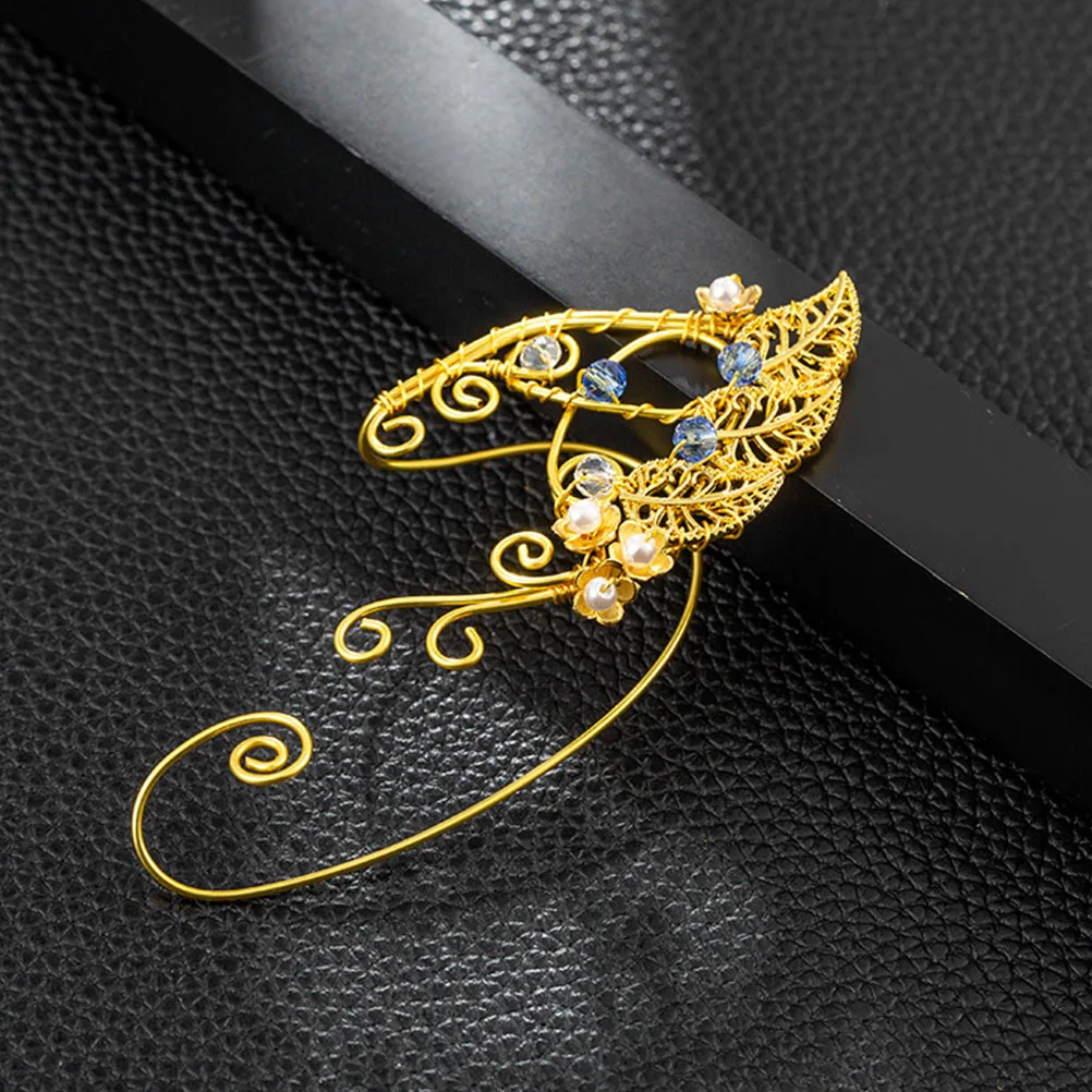 

Fairy Ear Cuffs for Women Three Leaf Ear Wrap Stylish Elf Earrings Non Piercing Full Ear Cuff Jewelry Gift for Her