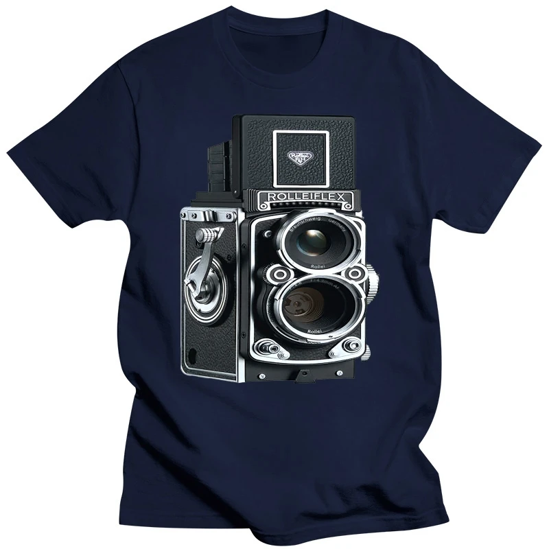 Rolleiflex Camera T Shirt Cheap wholesale tees,2020 fashion t shirt 100% Cotton Classic tee,Gift Print T-shirt,2020 hot tees