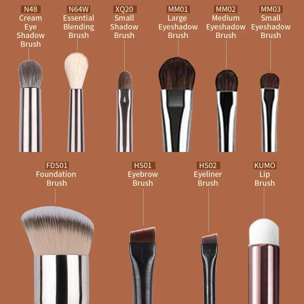 OVW Makeup Brush Set Eyeshadow Concealer Lip Brush OVW-10TZ maquillaje