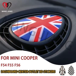 Car Dashboard Air AC Vent Outlet center Console 3D Sticker For MINI COOPER S Clubman F54 F55 F56 Interior Decoration Accessories