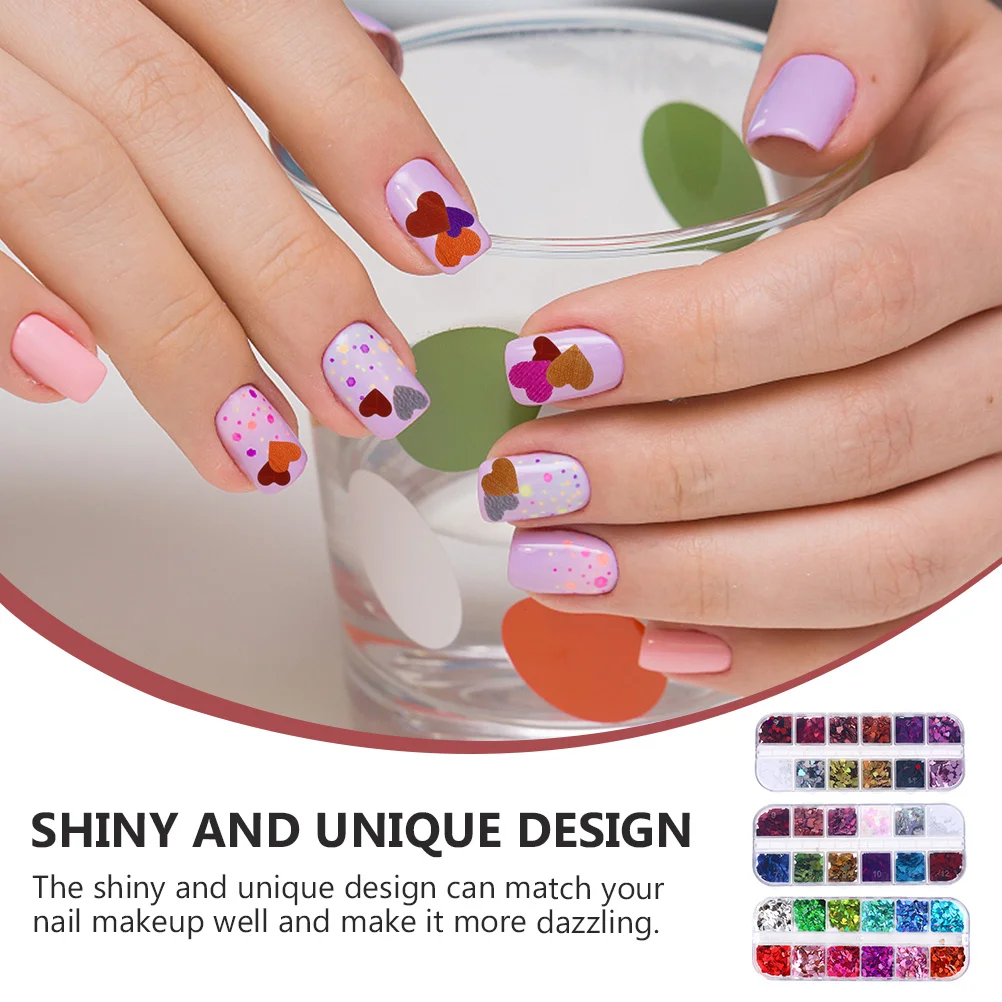 

3 Boxes Nail Sequin Shiny Irregular Manicure Glitter Nail Art Decoration DIY Sparkle Manicure Stickers Glitter Sequin