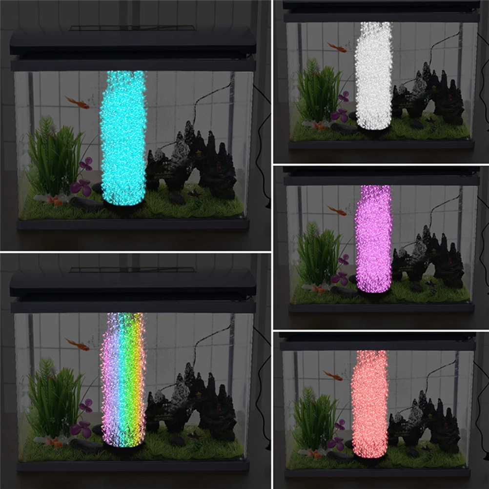 

12 LEDs Gas Pan Light Fish Tank Aquarium Waterproof Lamp Air Bubbles Underwater Pool