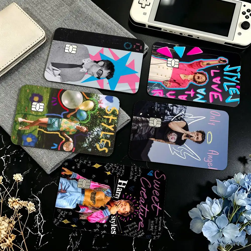 H-Harry S-Styles Kiss All the Time Credit Card HD Stickers Game Card Decal Small Chip Waterproof Sticker Gift